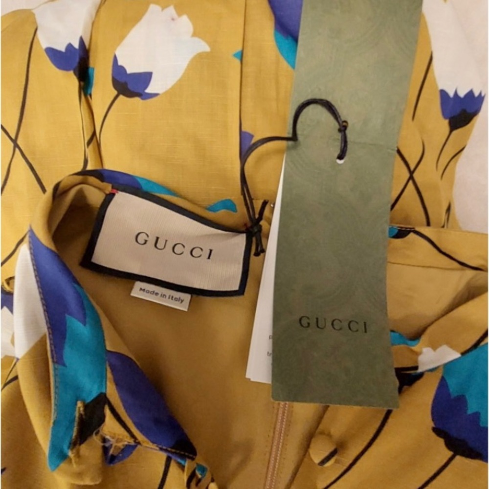Gucci Tulip Print Midi Dress - Picture 4 of 7